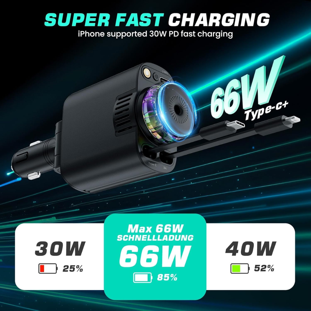 Cargador para auto 5 en 1