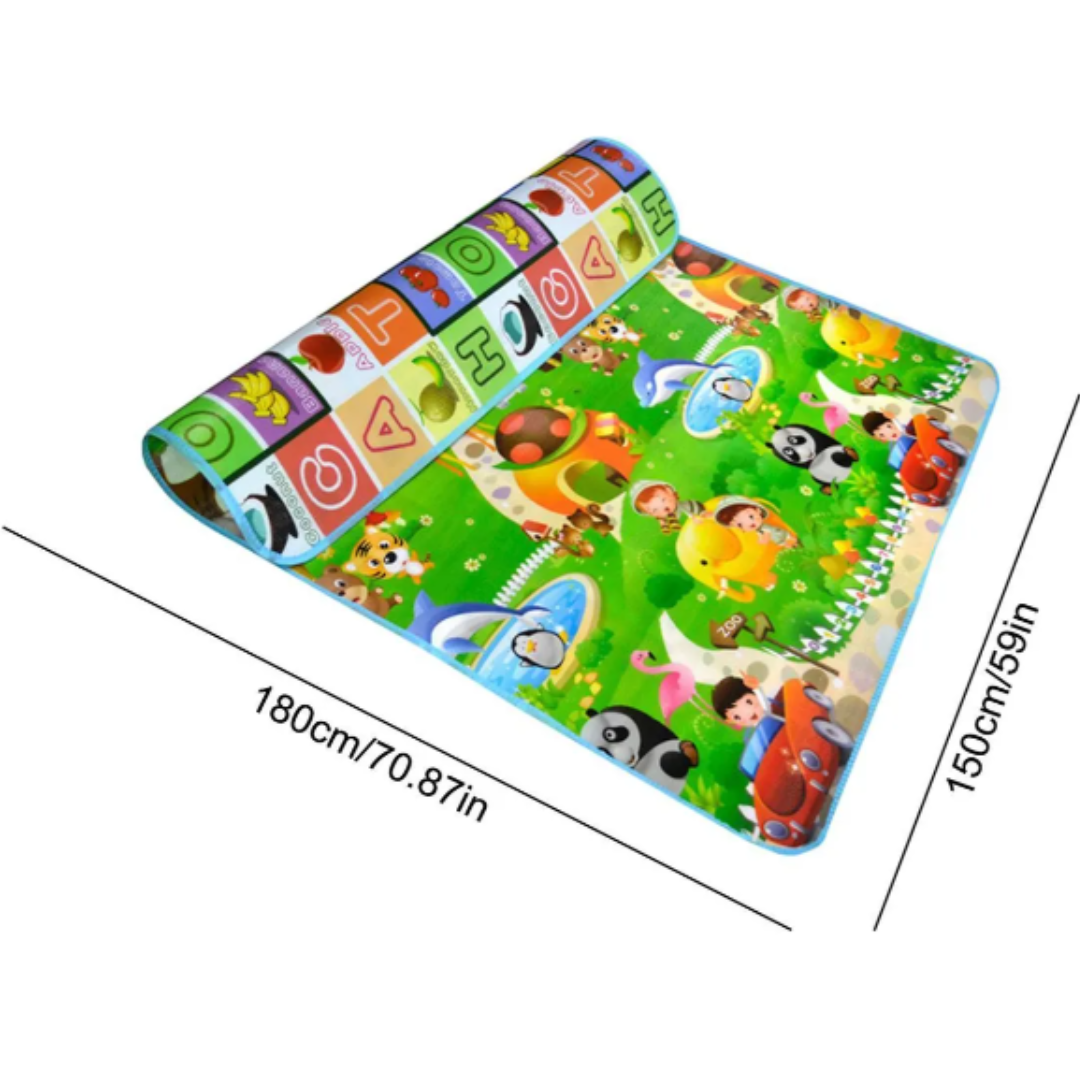 Alfombra plegable para bebes, reversible, para gatear