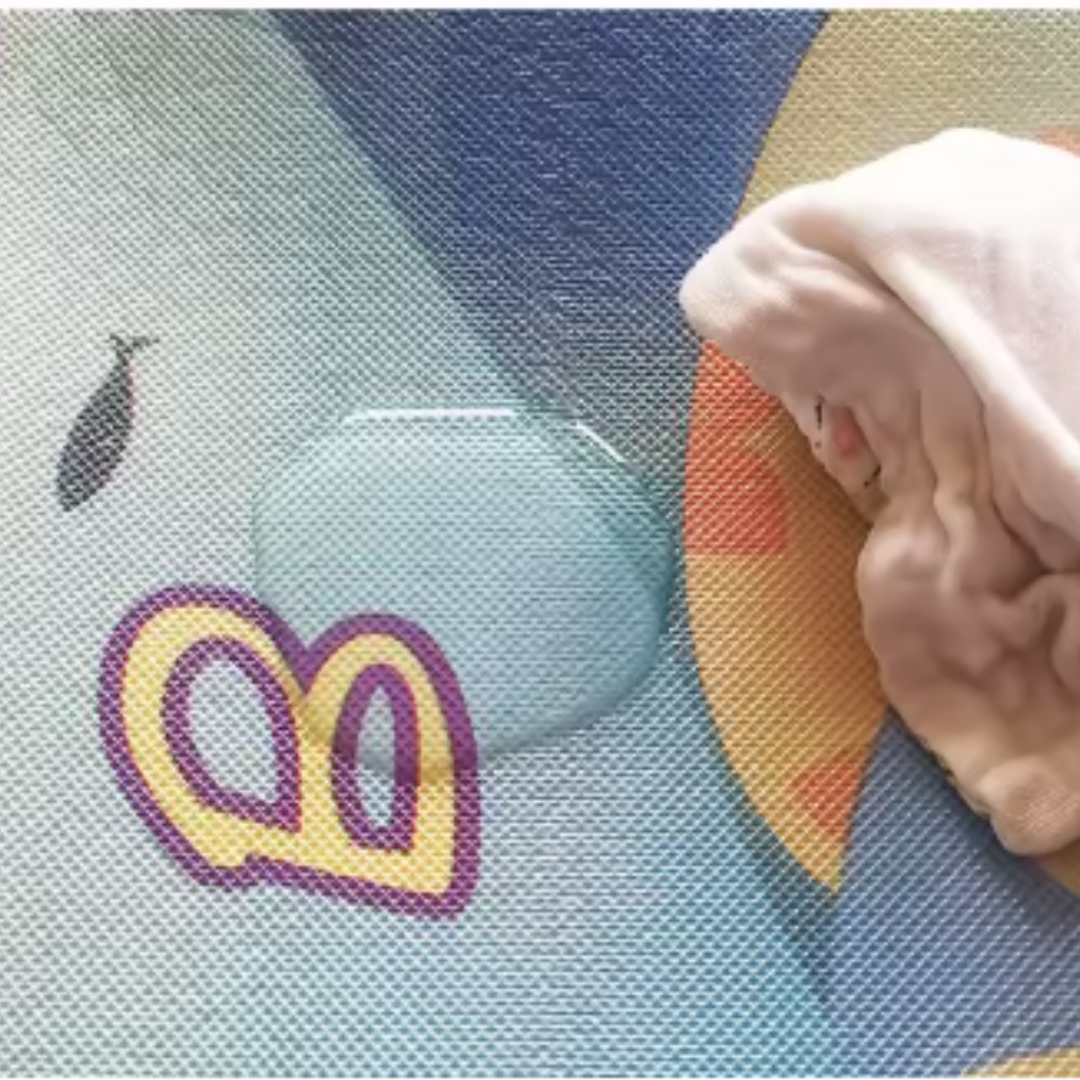 Alfombra plegable para bebes, reversible, para gatear